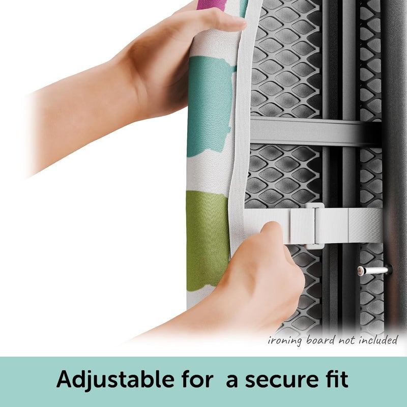 Oliso Ironing Board Cover – 100% Cotton with Professional Felt Pad, Fits Standard 54" x 15" Boards – Secure Fit with Wide Elastic Edge & Adjustable Straps – Silhouette - Image 4